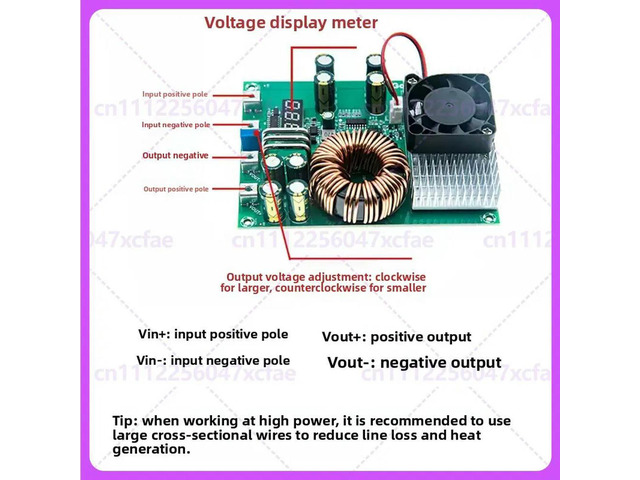 For B084 DC Step Down Power Module 25V-90V to 2.5V-50V 50A 1000W Converter