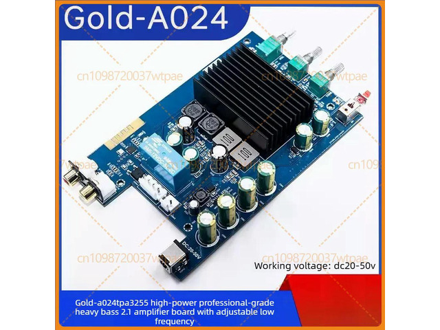 For Gold-A024 TPA3255 2.1 Channel Amplifier Board 70W+70W+300W Adjustable Bass Audio Module