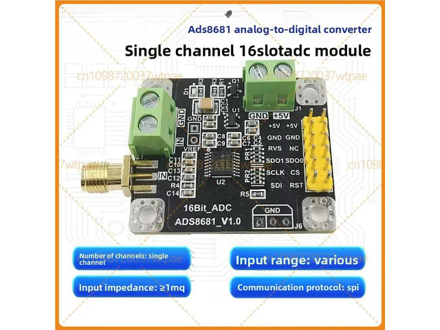 For ADS8681 16Bit ADC Data Acquisition Module, 1MSPS Sampling Rate, Singleended And Bipolar Input