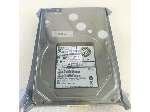 For 00F9W8 MG04SCA40EN 4TB 7.2K 12G SAS 3.5 Inch Server Hard Drive For R740