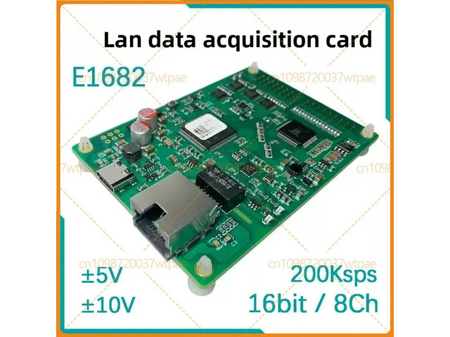 For E1682 Ethernet Data Acquisition Card 8 Channel 16Bit 200Ksps Parallel Sampling ±5V ±10V Input