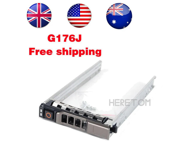 Heretom US/UK/AU 2.5' SAS/SATA HDD Tray Caddy Seld G176J For R510 R520 R610 R620 R710 R720 Hard Drive Caddy Bracket