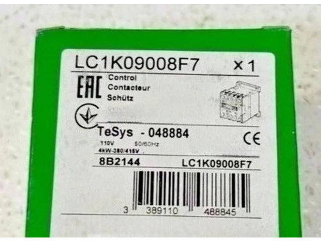 LC1K09008F7 LC7K09008F7 contactor - 4P (2 NO + 2 NC) - AC-1 = 440 V 20 A - 110 V AC coil Fast delivery