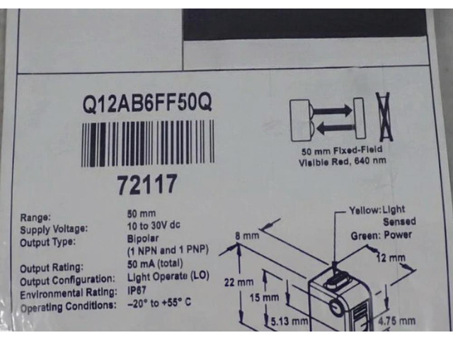Origina Q12AB6FF50Q Receiver Range 50mmFast delivery