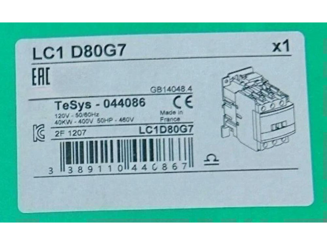 Lc1d80g7 Contactor Coil 120v 80a Spot Plc Fast delivery