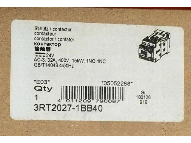 3RT2027-1BB40 contactor fully stocked guaranteed Expedited shipping