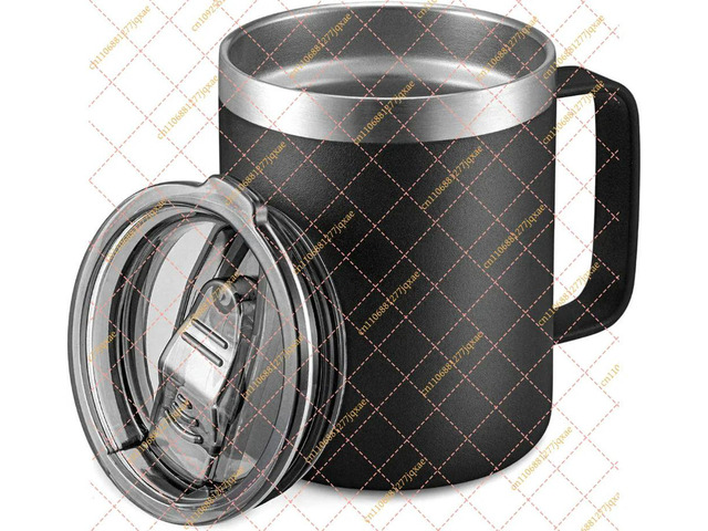 12 oz Stainless Steel Insulated Coffee Mug Tumbler with Handle and Lid for Hot & Cold Drinks