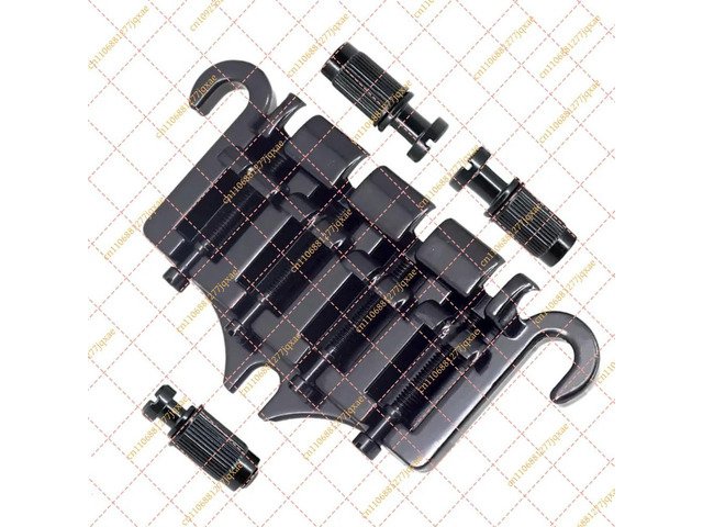 4 String Bass Bridge & Tailpiece, 3-Point Zinc Alloy Replacement Parts for Gibson Style Bass Guitars