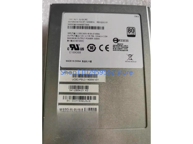 1pcs for C240 M4 Power Supply DPST-1400AB A UCSC-PSU2-1400W 341-0554-01