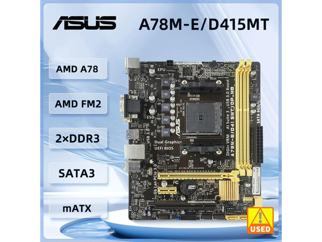 A78M-E Motherboard A78M-E/D415MT A78 Socket FM2/FM2+ DDR3 16GB support A10-6700 A10-6790K A10-7850B CPU
