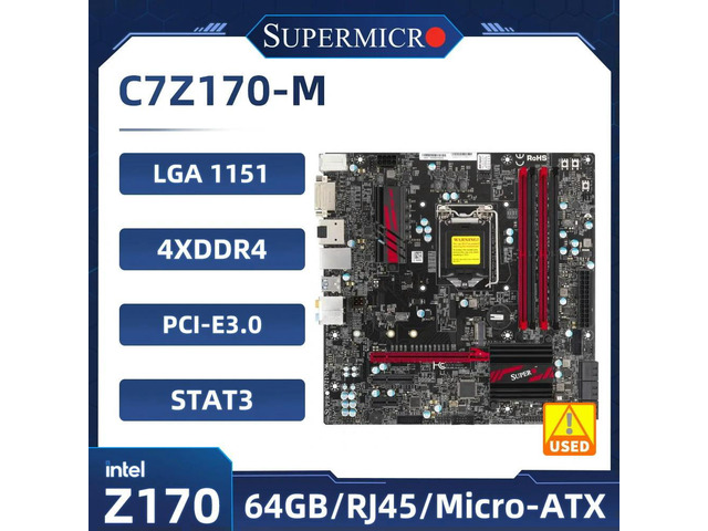 C7Z170-M Motherboard Z170 LGA 1151 DDR4 64GB ATX support Core i3-6100 7300 6400 7600 7700 cpu