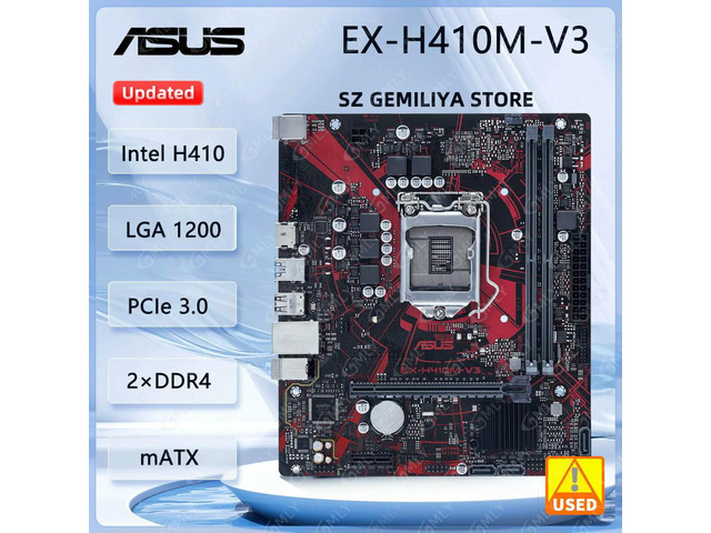 EX-H410M-V3 Motherboard H510 LGA1200 DDR4 32GB M.2 Micro ATX support i9-10900K i5-10400F i3-10300 cpu