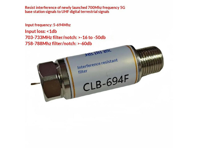 DTMB TV Filter, Terrestrial Wave Anti-5G Interference,Bandpass/Notch/Low-Pass Filter,5-694MHz Digital TV Signal Enhancer