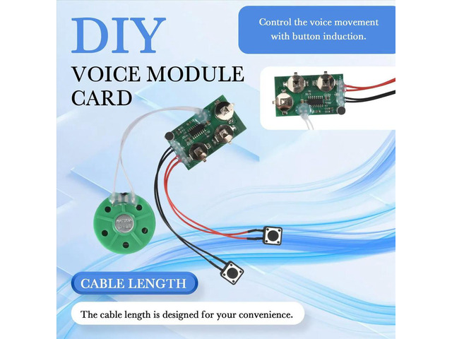 DIY Voice Module Card 4 Minutes Recording Playback Voice Sound Chip Voice Greeting Card for Holiday Luggage Replacement