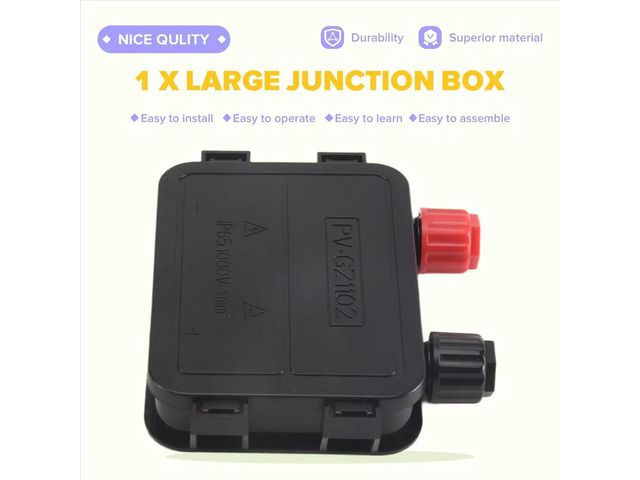 Photovoltaic Solar Panel Panel Junction Box 60-1500W Waterproof IP67 for Photovoltaic Solar System Connector Accessories