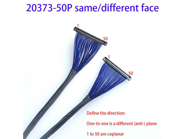 Distance between I-PEX20373-50P coaxial line and the high-speed monitoring connecting line of different-plane camera is 0.4 mm
