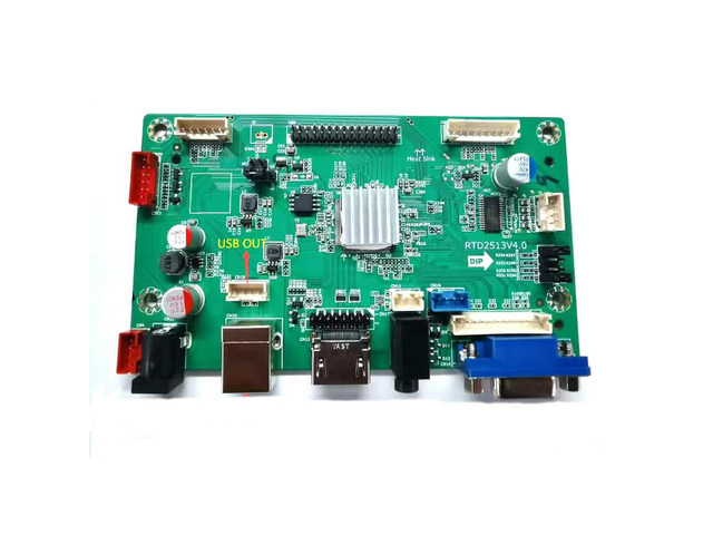 Drive-free RTD2513V4.0 wide temperature board with touch jump resolution industrial display advertising board USB HDMI VGA