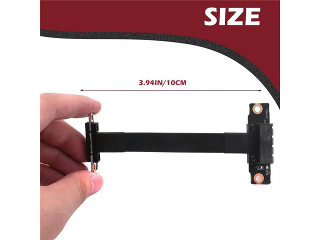 PCIE X1 Riser Cable Dual 90 Degree Right Angle PCIe 3.0 X1 to X1 Extension Cable 8Gbps PCI Express 1X Riser Card 10cm