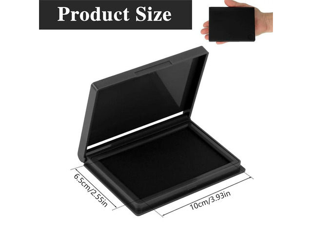Premium Black Ink Stamp Pad, 4 X 2.5 Inch - Ideal for Office and Crafting, Compatible with All Stamp Types