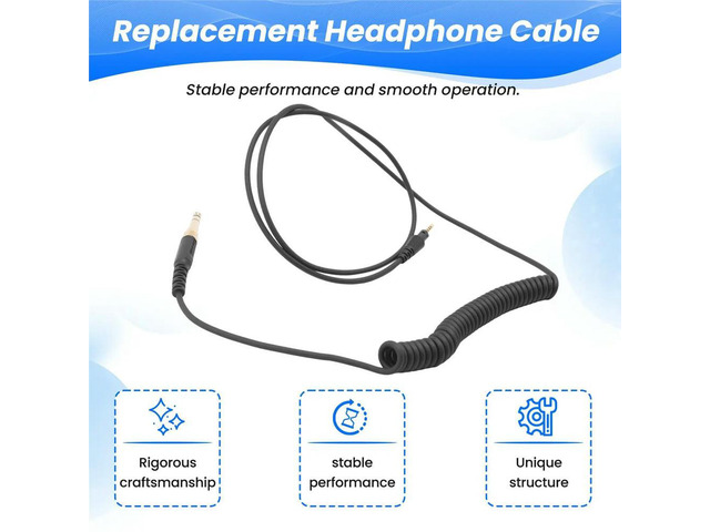 Replacement Headphone Cable Cord for Pioneer HDJ-CUE1/HDJ-CUE1BT/HDJ-X5/HDJ-X7/HDJ-S7 Gamings Headset Headphone