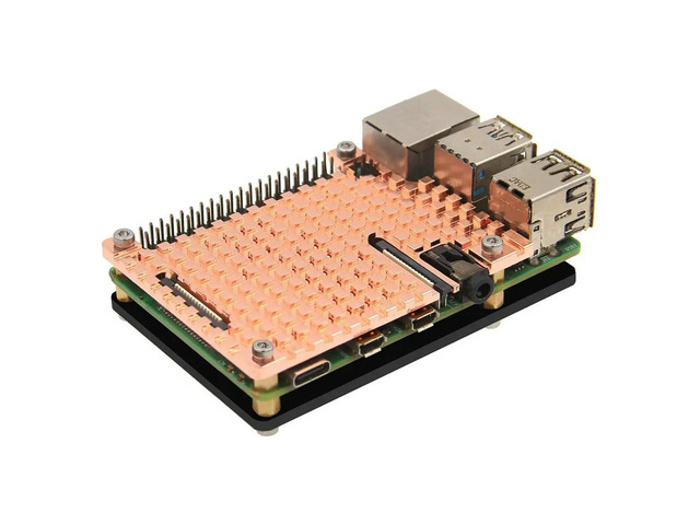 For Raspberry Pi 4 Copper Heatsink Passive Cooling Copper Case Plate 4mm