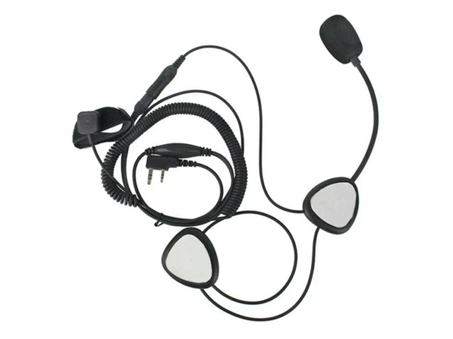 Helmet Headset Waterproof Motorbike Headset 2 Pin PTT Motorcycle Headphone for Baofeng Two-Way Radios