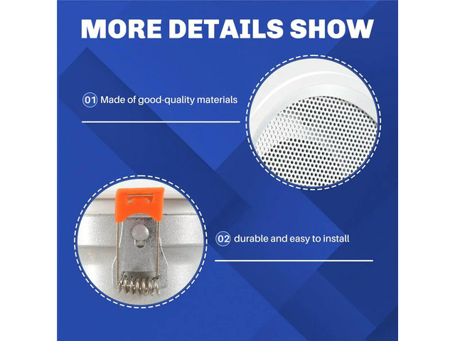 8Ohm 10W Bathroom Ceiling Speaker Background Music System Moisture-Proof Aluminum Can Fashion In-Ceiling Speaker