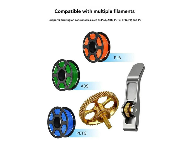 For A1 A1 Mini Extruder Gear Hardened Steel+Brass Gear DLC Nano-Coated Feed Wheel Kit for A1 Mini