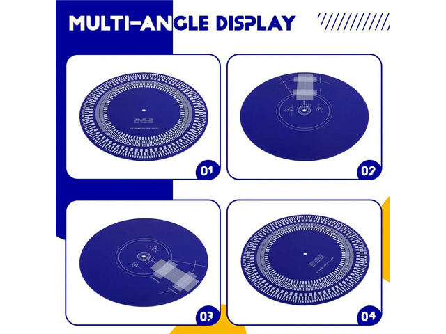 30cm Turntable Strobe Disc Mat Stroboscope Mat Rotational Speed Detection Turntables Calibration Disc for Record Player