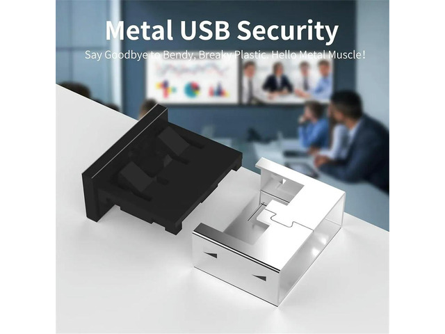 USB-A l Port Lock Blocker with 2 Keys - Data Security & Dust Proof Protector for PC/Laptop 24PCS