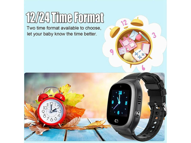 Waterproof Kids Watch Tracker, Student Watch with SOS Alarm Call Camera, Kids Watch with Call Function Black