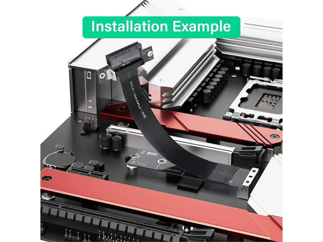 M.2 M-Key PCI-E4.0 2280 NGFF to PCIe X4 Extension Cable M2 to PCI-E 4X Female Riser Cable for M2 2230 (M.2 180 Degree)