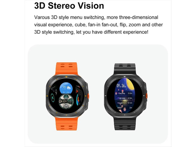 DT Watch Ultra 47mm Watch Bluetooth Call Compass 3D Menu Charging Series 7 watch Black