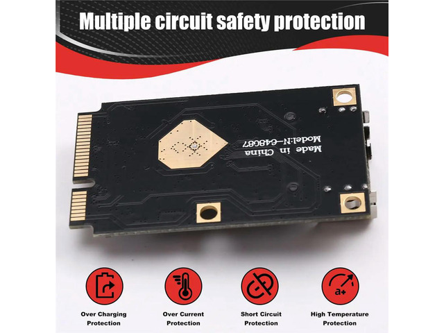 Mini PCIe to 4-Port 6Gbps for SATA SFF-8087 Expansion Card Straight Through for MINI PCIe ASM1064 Chip Not for SAS