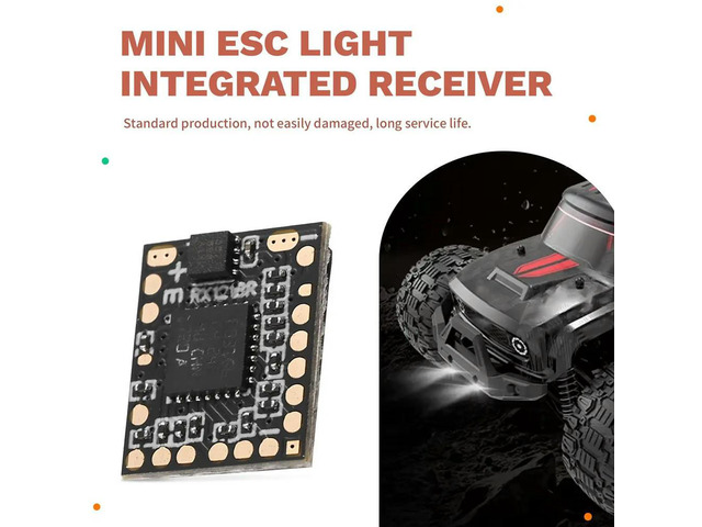 Micro ESC Light Integrated Receiver Suitable for Mini Scale RC Car Tank Boat Motorcycle Support Multiple Protocols