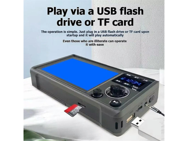 Video Machine 4.3 Inch Bluetooth Speaker SW MW FM Radio TF Card U Disk MP3 MP4 Player AUX Clock for Seniors