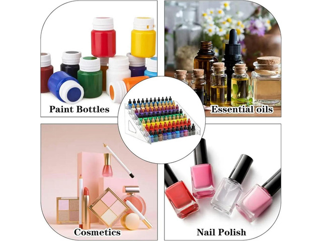 THANKYOU 4 Pcs Acrylic Paint Organizer Rack with 2 Pcs Brush Holder, 7 Layer Acrylic Paint Tube Organizer, for Versatile