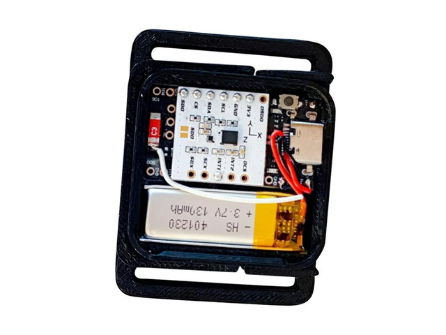 Smol Slimes Tracker Compatible SlimeVR Integration LSM6DSV IMU and QMC6309 for Virtual Reality with 560mm Strap 1PCS