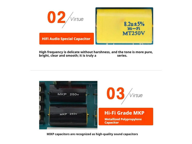 3 Way 350W Professional Speaker Frequency Divider KTV Home Theater 3 Unit High Power Audio Crossover Filters Hi-Fi A
