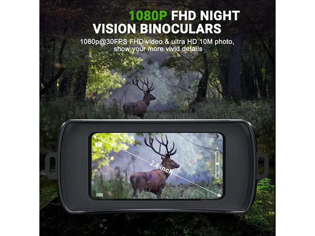1080P Infrared Night Vision Device 5X Binocular Day Night Use Photo Video Taking Digital Zoom for Hunting Boating