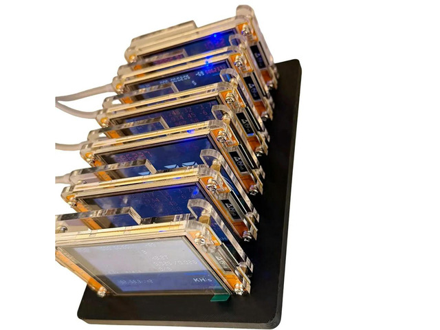 6X 1030KH/S NMMiner NerdMiner+6 Slots Stand Bitcoin Crypto Solo Miner 2.8 Inch Display Upgraded Harshrate Home BTC