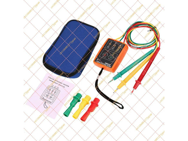3 Phase Rotation Tester Digital Phase Sequence Indicator Detector LED Buzzer Voltage Tester 60V~600V AC