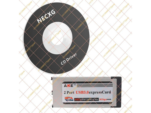 High-Speed 2-Port USB 3.0 ExpressCard/34 Adapter, Laptop Expansion Card Converter