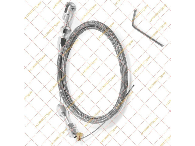36' Braided Throttle Cable Kit Universal Retrofit Assembly for Chevy LS Engines (1997-2007)