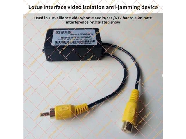 RCA Video Isolator Anti-interference AV Filter Eliminate Power Line Interference Snowflake Noise Suppressor