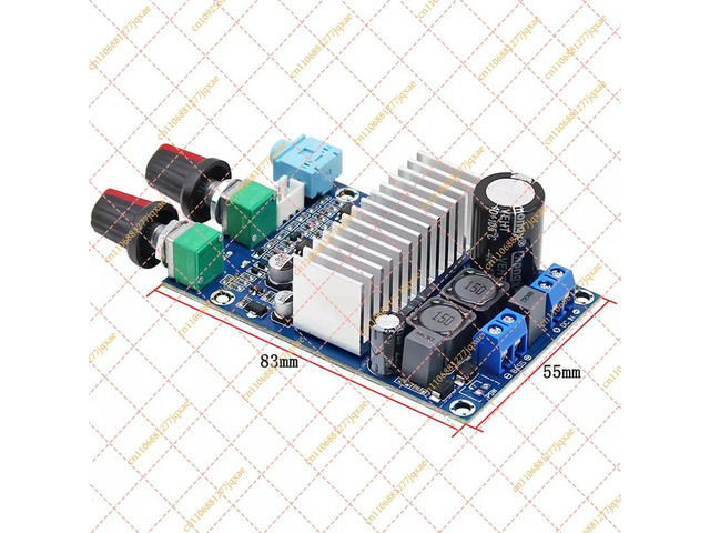 TPA3116D2 Mono Subwoofer Amplifier Board, DC 12-24V Class D Power Module for Home & Car Audio