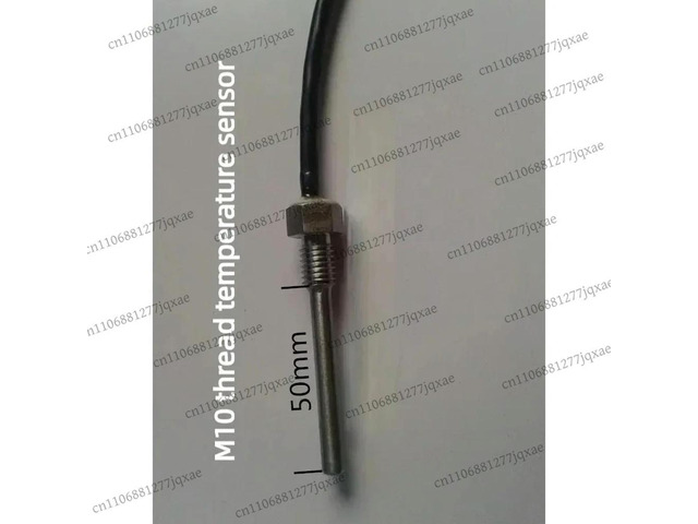 1Pcs DS18b20 Fixed Type M10 Threaded Temperature Sensor, Probe Length 50mm, Waterproof Type