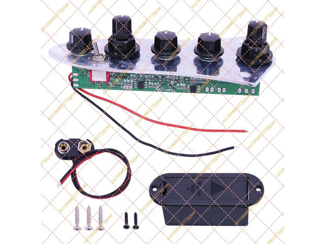 5-Knob Jazz Bass Loaded Control Plate, Pre-Wired Assembly for 4/5 String Bass Guitars