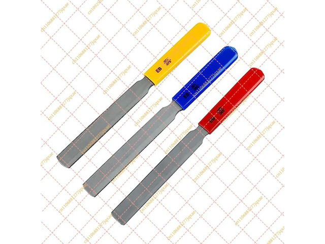 3-Piece Conical Guitar Nut File Set, Double Edge Wire Slotting Tool for Electric Guitar & Bass