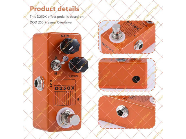 Mini Overdrive Preamp Guitar Pedal, True Bypass Switch Effect for Electric Guitar
